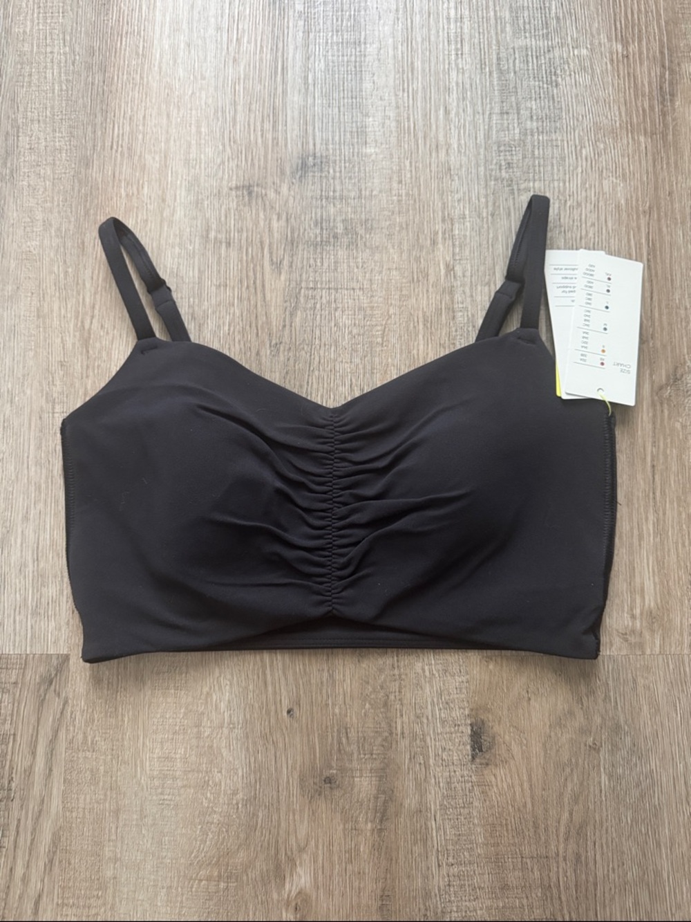 Black Seamless low support sports bra with Adjustable Straps All in Motion S